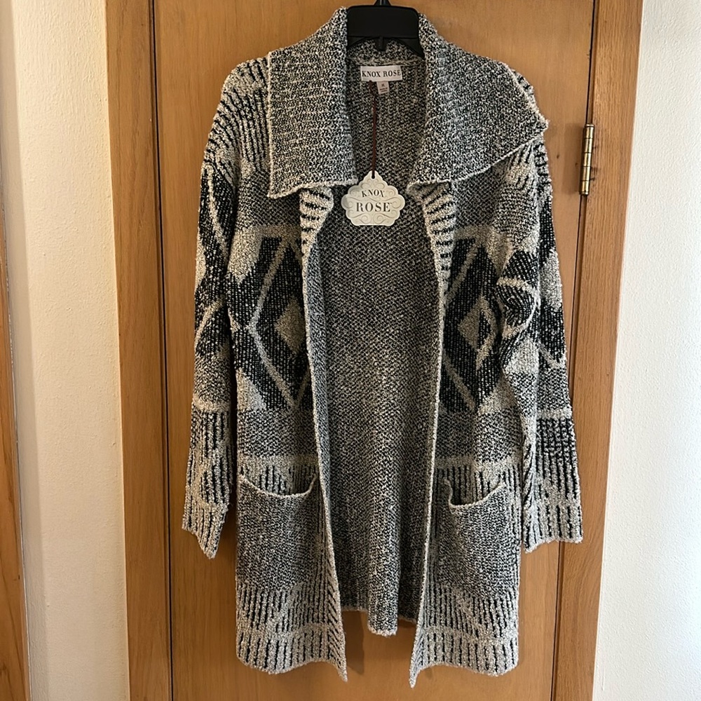Knox Rose Target Women’s Southwestern Long Duster Cardigan Sweater New Medium